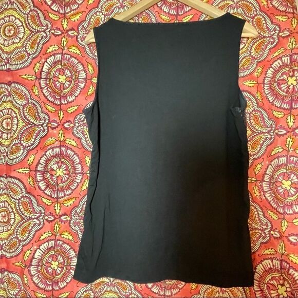 Anne Klein sequin navy blue tank top  medium - Picture 4 of 5